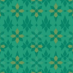 Teal Green Floral Pattern: A Seamless Design 