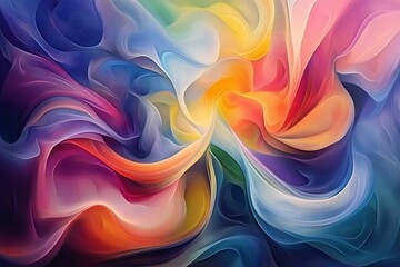 Obraz premium Abstract Colorful Swirling Fluid Art Design