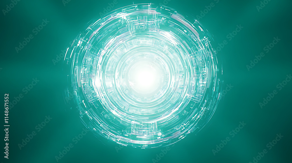 Poster dynamic energy pulse emission digital realm abstract visualization tech environment close-up view in