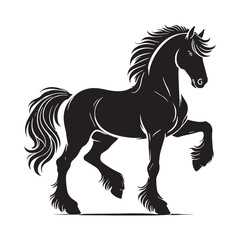 Stylish horse silhouette for digital design projects - Horse illustration - minimallest horse vector
