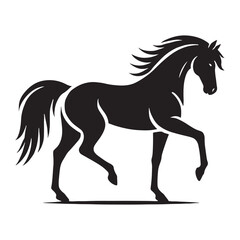 Horse silhouette for versatile media applications - Horse black vector
