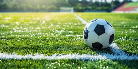 Soccer Ball on a Lush Green Field