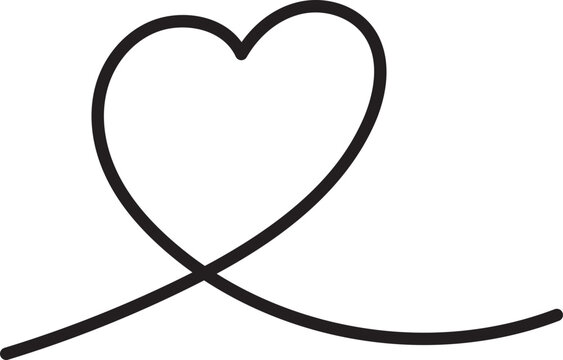 Naklejki heart line