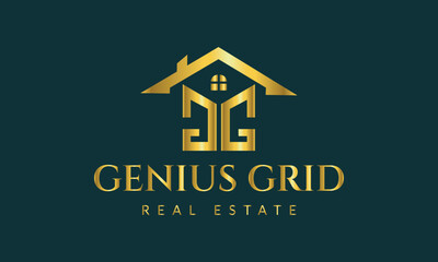 G G Real estate logo realtor logo property logo design vector template