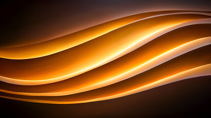 An abstract pattern of flowing golden waves on a dark background, creating a sense of movement and warmth.