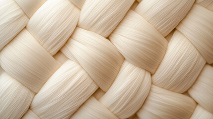 Creamy braided fiber texture with soft curves