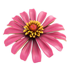 A vibrant pink flower with yellow center, showcasing nature's beauty and color.
