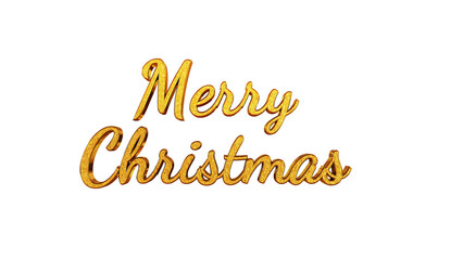 Gold 3d text Merry Christmas
