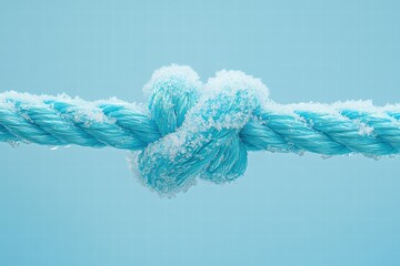 Frozen Blue Rope Knot