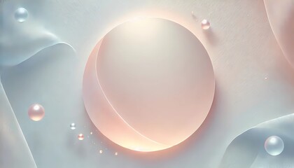 Picture with minimalist, abstract, Light pastel paper background with a smooth satin texture and gentle curves. .Generative AI)