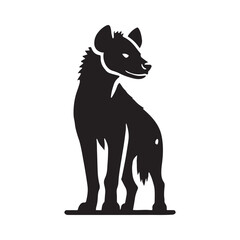 Bold hyena silhouette for modern artistic projects - Hyena illustration - minimallest hyena vector
