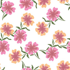 Vintage floral pattern. Cute flowers for design fabric, paper, wallpaper.