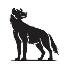 Unique hyena silhouette for modern creative projects - Hyena illustration - minimallest hyena vector

