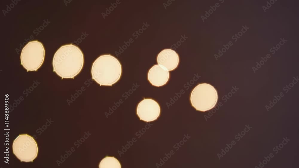 Poster exploring the intricate patterns of circular shapes under vibrant lighting in detailed close-up