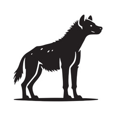Captivating hyena silhouette for unique creative uses - Hyena black vector
