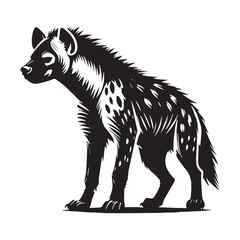 Creative hyena silhouette for innovative artistic designs - Hyena illustration - minimallest hyena vector
