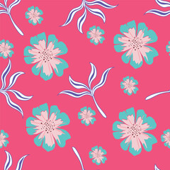 Vintage floral pattern. Cute flowers for design fabric, paper, wallpaper.