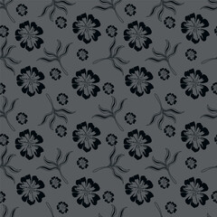 Vintage luxury seamless floral background with golden lilies flowers. Romantic pattern template for wall decor, wallpaper, wedding invitations