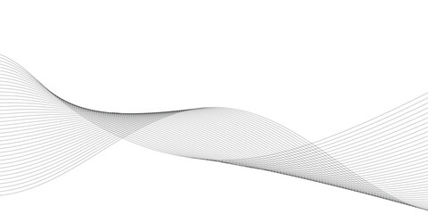 Abstract grey smooth element swoosh speed wave modern stream background. Abstract wave line for banner, template, wallpaper background with wave design. Vector illustration