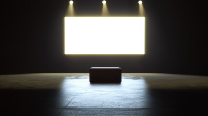 Illuminated Stage: Minimalist Presentation Display