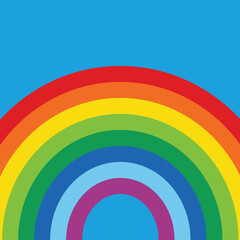 Fototapeta premium A vibrant vector illustration of a colorful rainbow background, ideal for bright and cheerful designs.