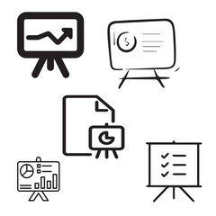 Business presentation vector|Leadership presentation vector|Creative presentation vector|Strategy meeting vector|Presentation design vector|Financial presentation vector vector design icon symbol