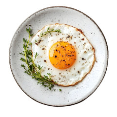 Delicious egg isolated on a transparent background.