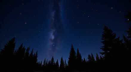 Naklejka premium night sky with clouds