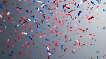 Colorful confetti floating in the air during a celebration event. 