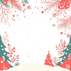 christmas background with snowflakes