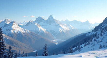 Fototapeta premium snow covered mountains