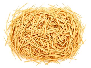 bale of straw isolated