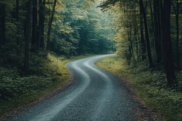 Obraz premium A dirt path winding through the woods