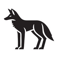 Majestic jackal silhouette for artistic digital projects - Jackal black vector
