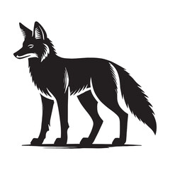 Unique jackal silhouette for versatile artistic applications - Jackal illustration - minimallest jackal vector
