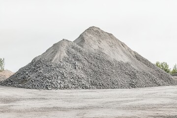 Fototapeta premium A heap of non reactive construction materials A substantial mound of sand and gravel Clear image