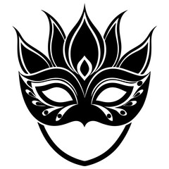 Celebration Mask silhouette black design white background