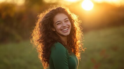 The Joyful Woman in Nature