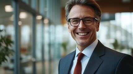Fototapeta premium The Smiling Businessman Portrait