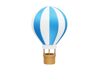 Obraz premium Hot Air Balloon 3d icon illustration render
