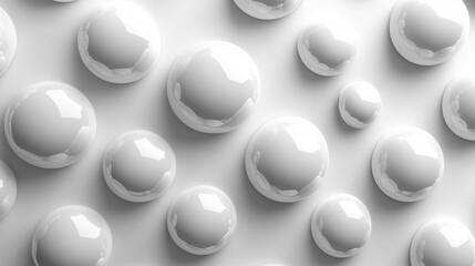 Abstract white 3D geometric shapes on a gradient blue background forming a modern banner with a sense of depth elegance and order symbolizing creativity innovation and the harmony between chaos and st