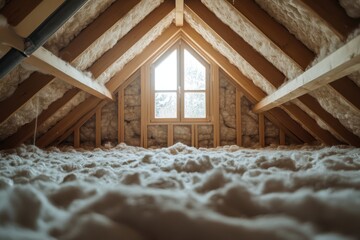 Applying cellulose insulation to the home s attic