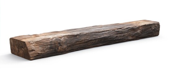 Rustic Wooden Beam: A Weathered Log for Interior Design