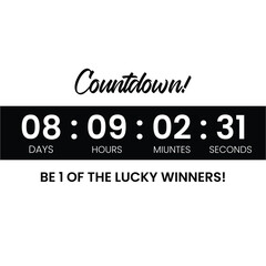 Countdown clock post design 