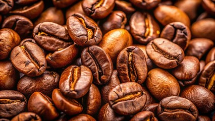 Obraz premium Aromatic Brown Coffee Beans: Ample Space for Design Elements