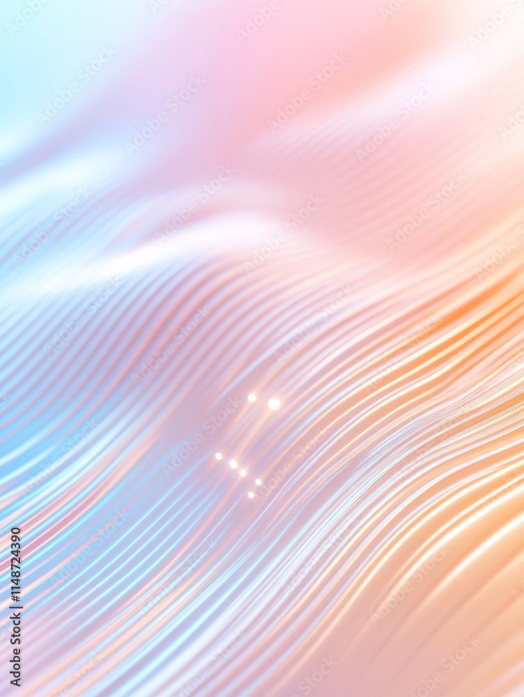Aufkleber surreal pastel circuitry abstract tech flow with minimalist energy