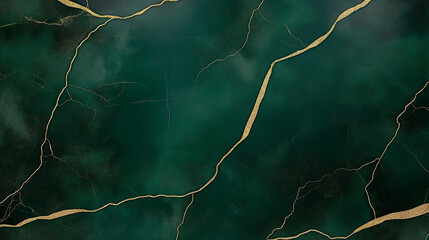 Emerald and Gold Marble Texture: A luxurious, abstract background with a captivating blend of deep green and shimmering gold veins.