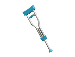 Crutches 3d rendering icon illustration