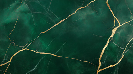 Emerald Green Marble with Golden Veins: A striking, high-resolution image of emerald green marble with intricate golden veins, perfect for adding a touch of luxury and elegance to your designs.  