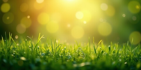 Obraz premium Realistic Horizontal Banner - Warm Tones and Lush Green Ambiance for Love and Joyful Celebrations